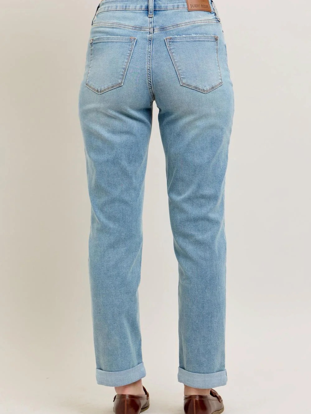 NWT Judy Blue BLAIRE Mid Rise V Front Cuff Boyfriend Cool Denim Casual 16W - Picture 10 of 15